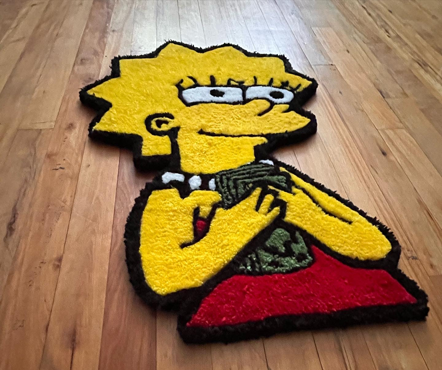 "The Hustler" Lisa Simpson Hand-Tufted Rug