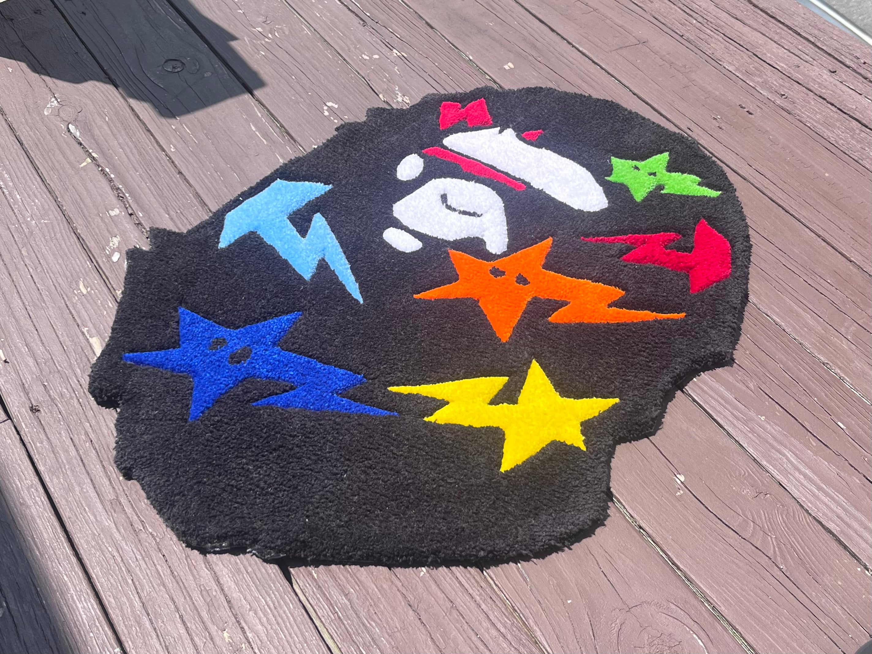 BAPE "Multi-Star" Ape Head Tufted Rug