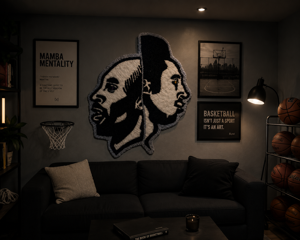 Kobe "Mamba Mentality" Dual Portrait Tufted Rug 🐍