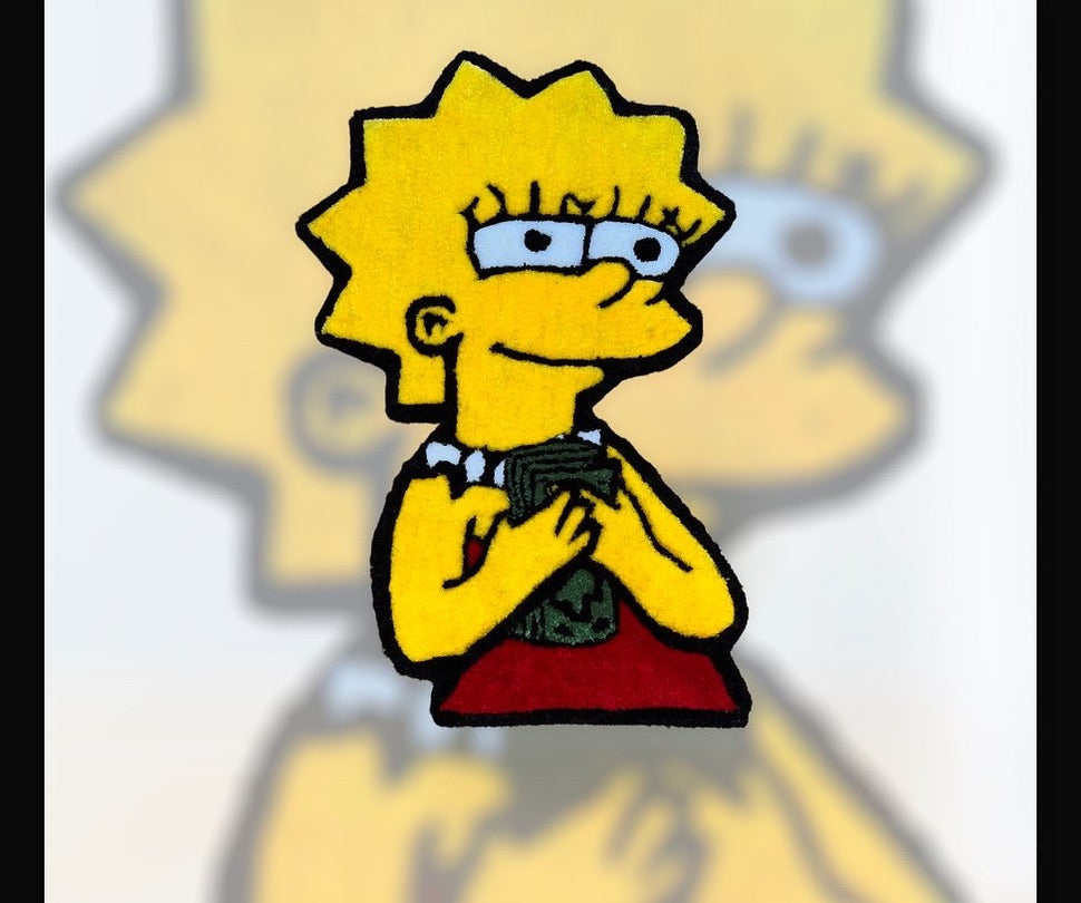 "The Hustler" Lisa Simpson Hand-Tufted Rug