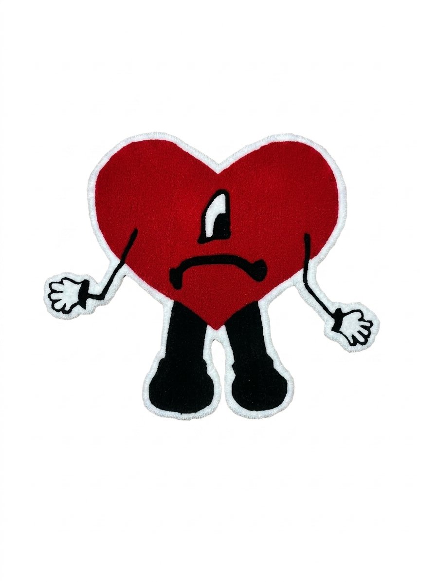"Un Verano Sin Ti" Heart Mascot Tufted Rug