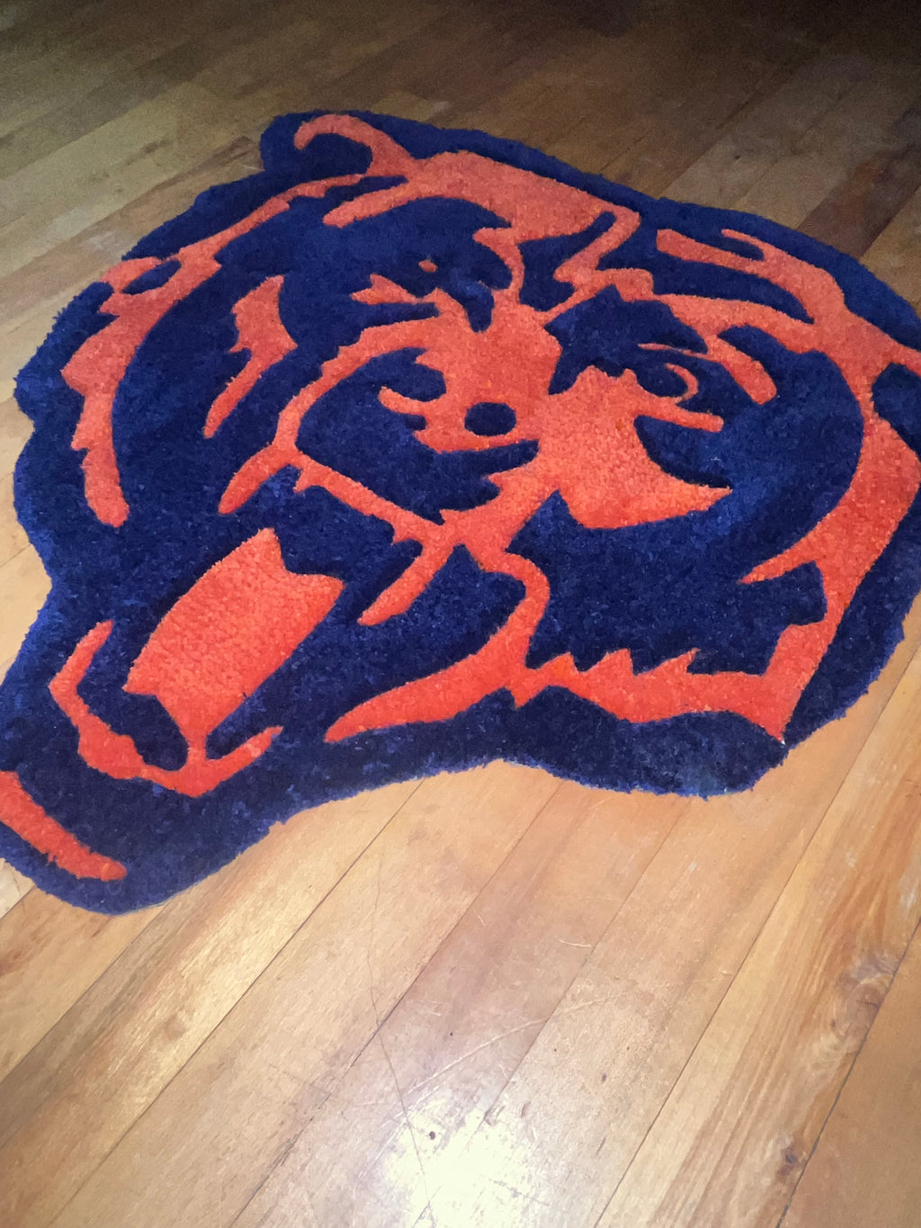 Bears Roaring Bear Head Tufted Rug | Custom NFL Sports Decor🐻