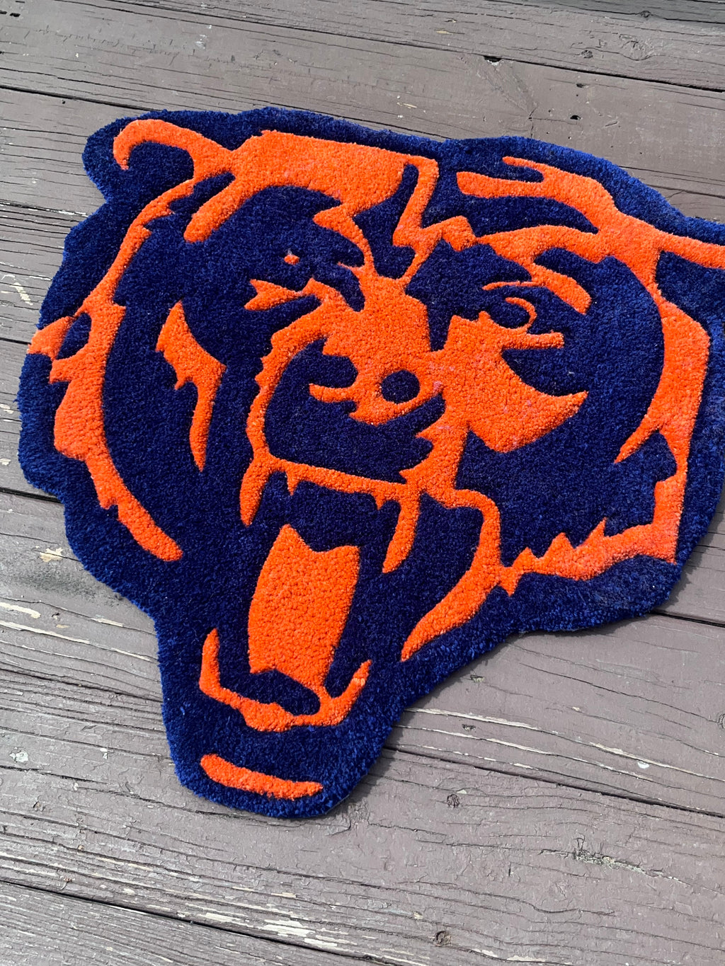 Bears Roaring Bear Head Tufted Rug | Custom NFL Sports Decor🐻