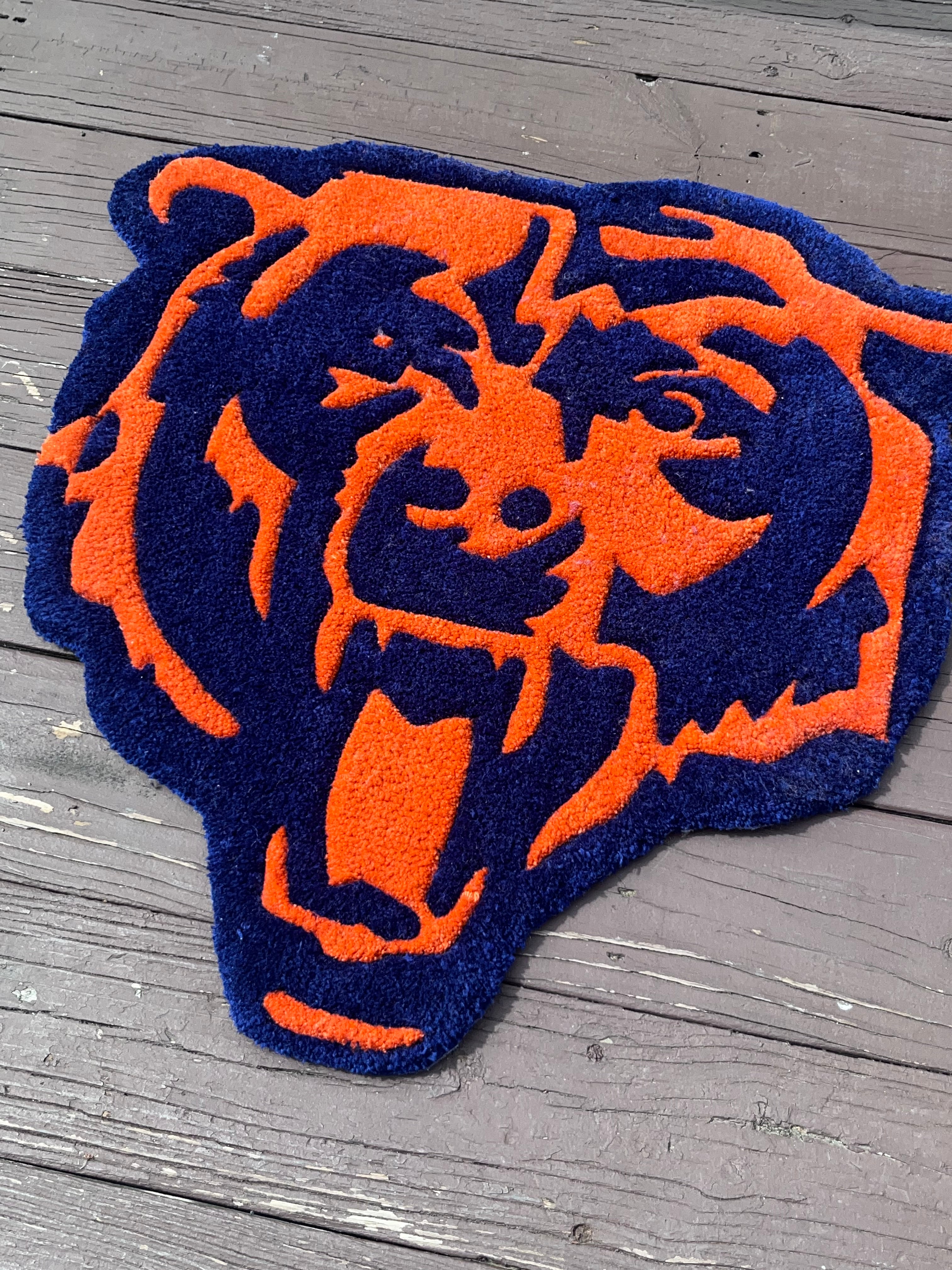 Bears Roaring Bear Head Tufted Rug | Custom NFL Sports Decor🐻