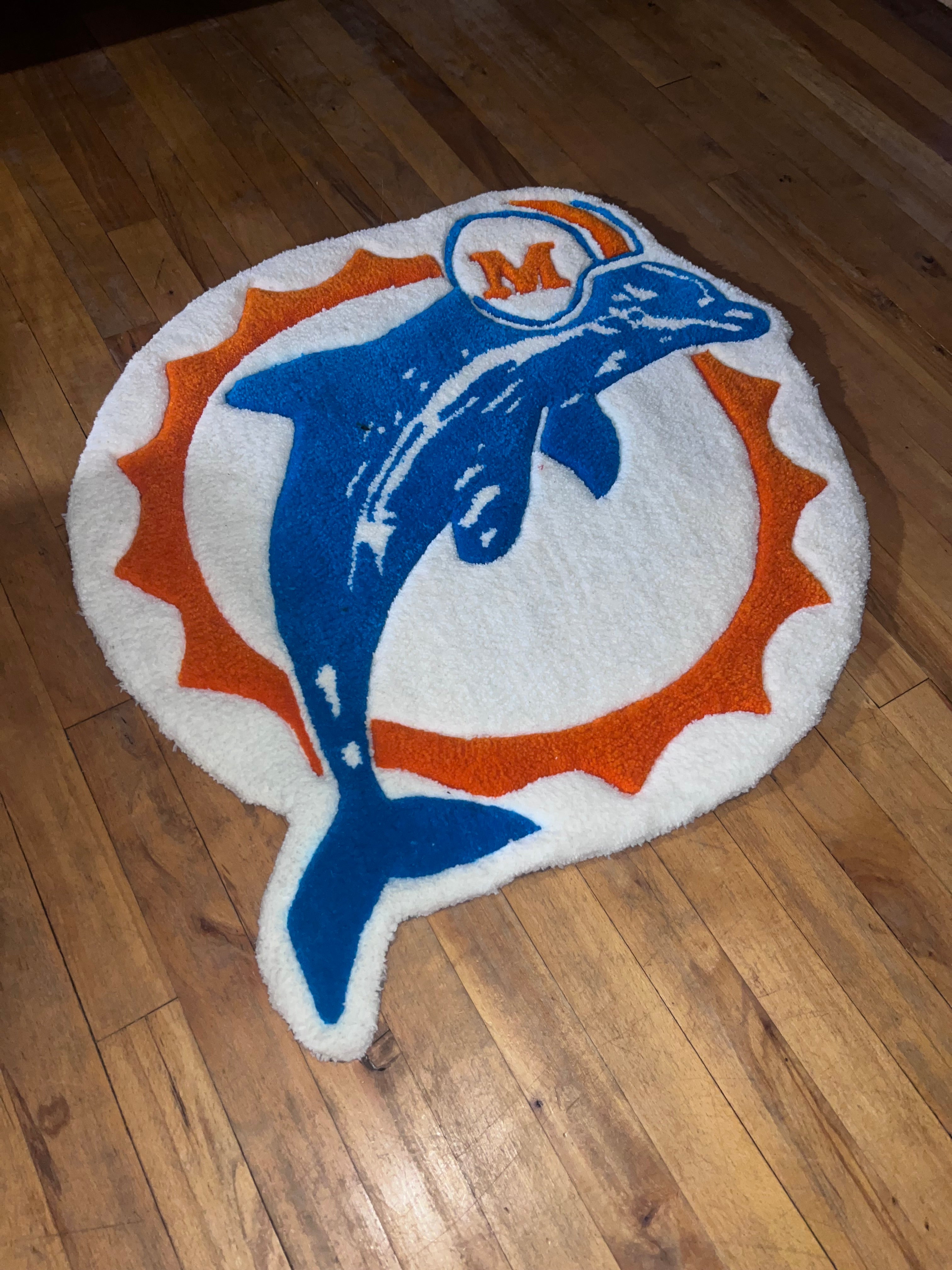 Miami Dolphins Inspired Tufted Rug 🐬