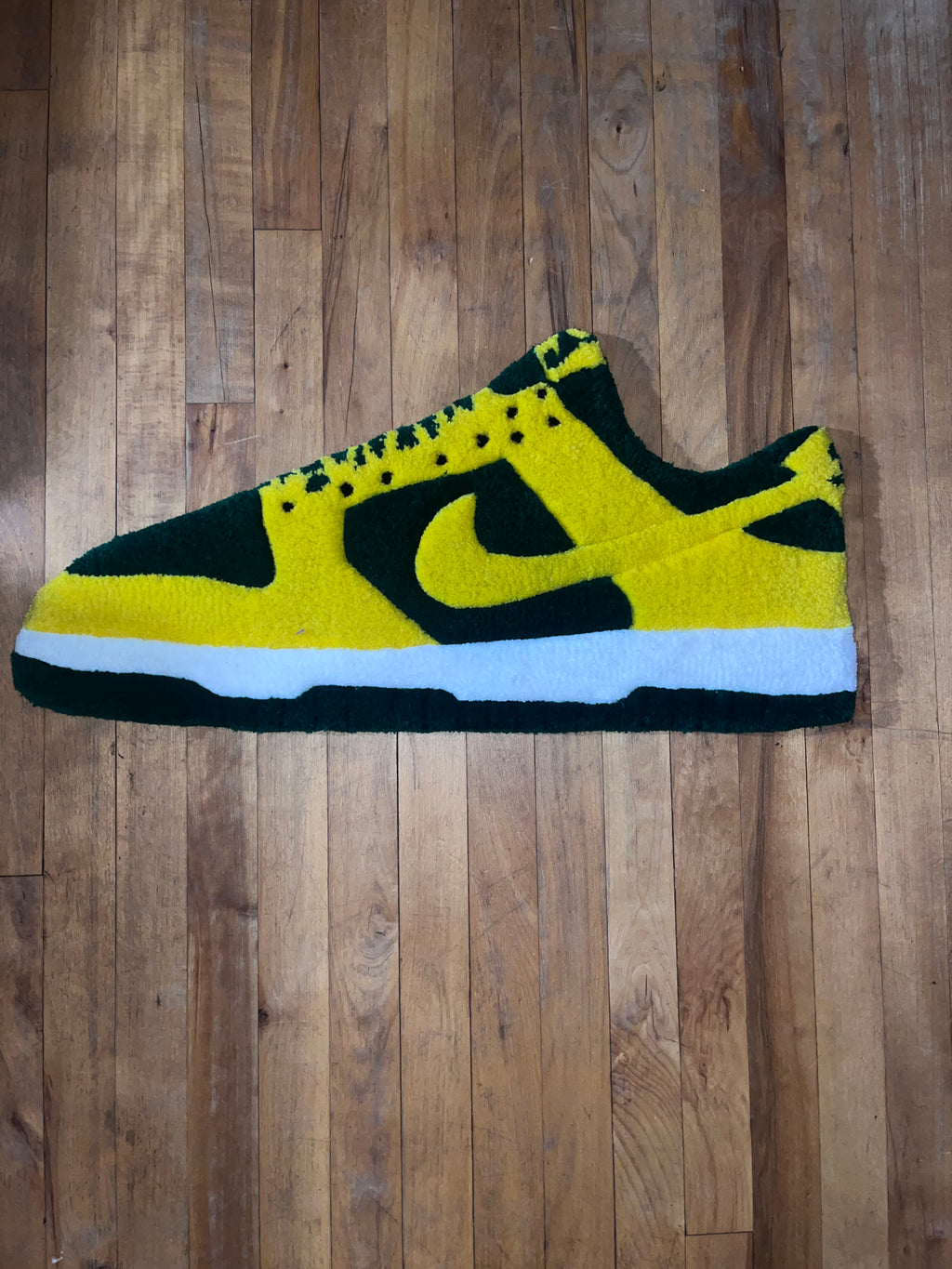 Nike Dunk Low "Brazil" Tufted Rug 👟 Custom Sneakerhead Room Decor