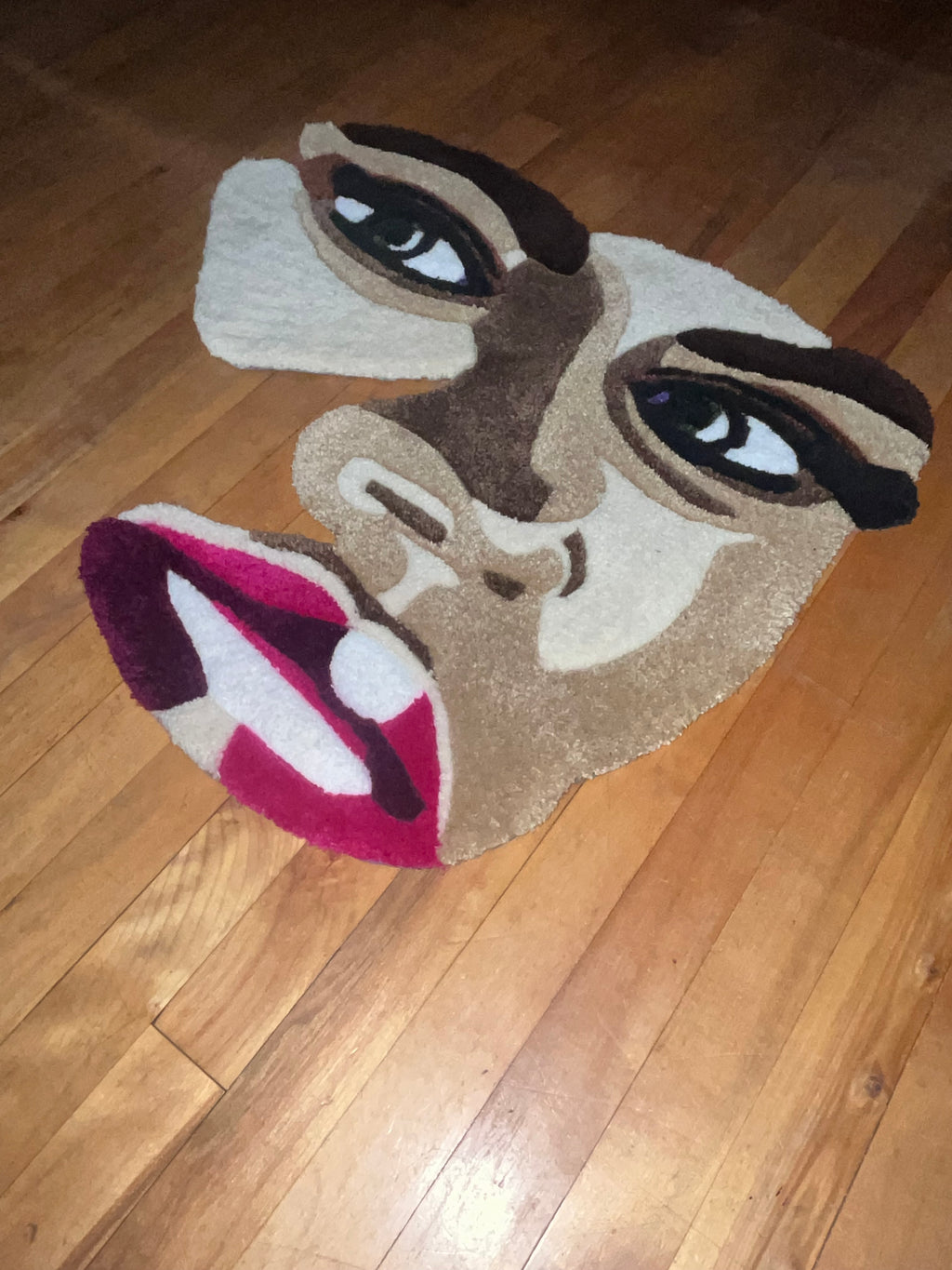 Abstract Portrait Tufted Rug
