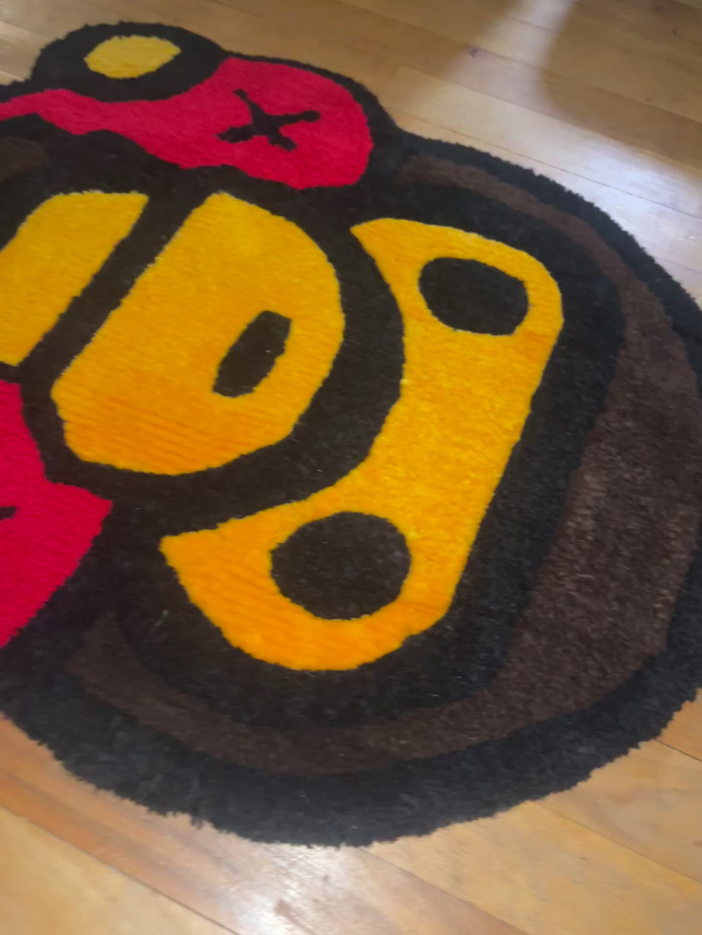 Baby Milo x KAWS Broken Heart Custom Tufted Rug 🐵