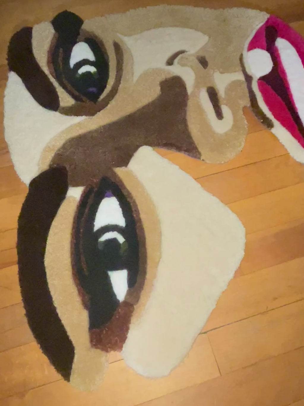 Abstract Portrait Tufted Rug