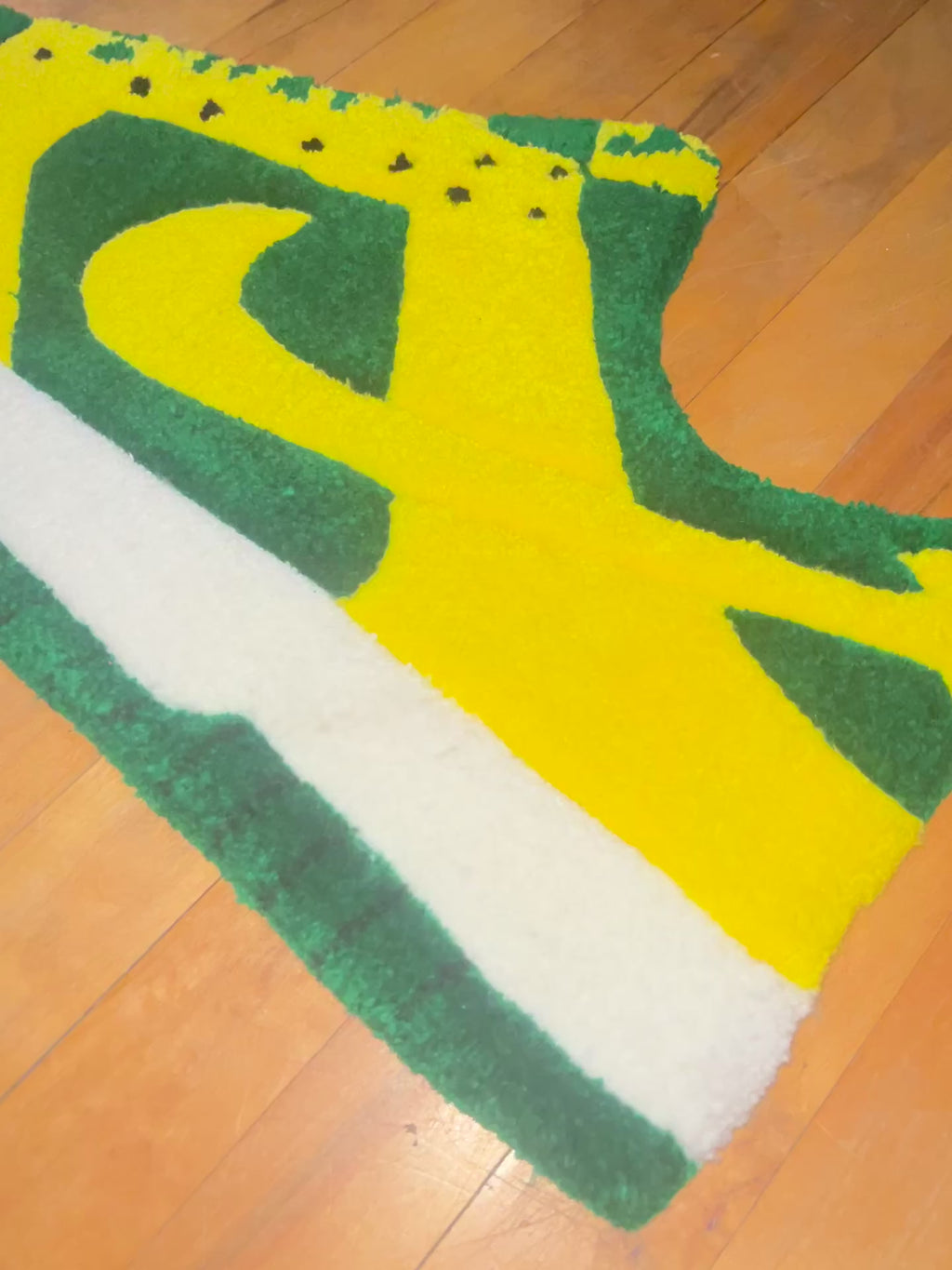 Nike Dunk Low "Brazil" Tufted Rug 👟 Custom Sneakerhead Room Decor